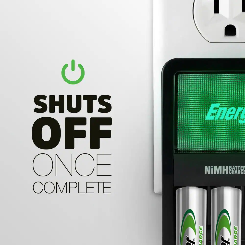 Efficient Energizer Recharge Value Charger for AA and AAA NiMH Batteries - Fast and Safe Charging Solution