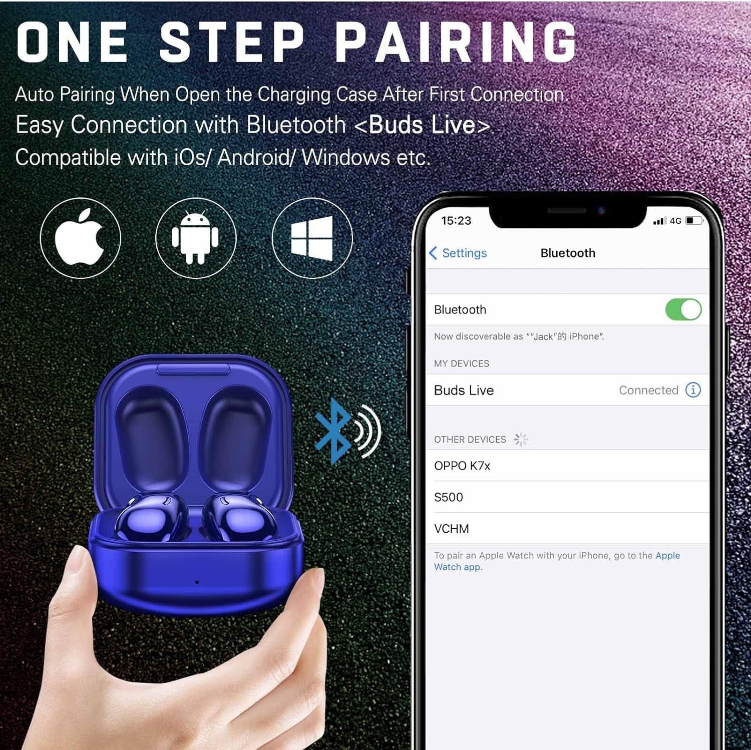 Street Buds Live True Wireless Earbud Headphones for Kids - Wireless Earbuds W/Hands Free Controls - (Us Version) - Admiral Blue