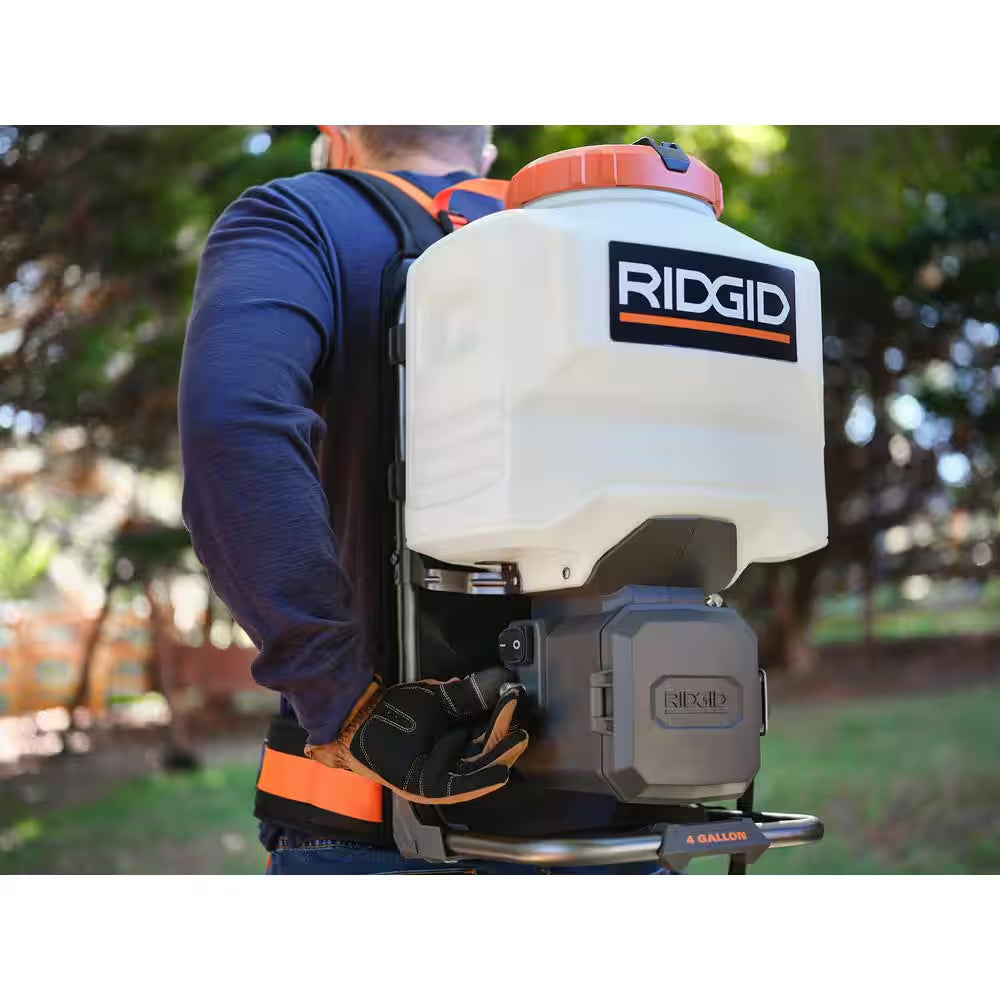 Elevate Your Lawn Care with the 18-Volt Cordless 4 Gallon Backpack Chemical Sprayer – Complete with 2.0Ah Battery and Charger