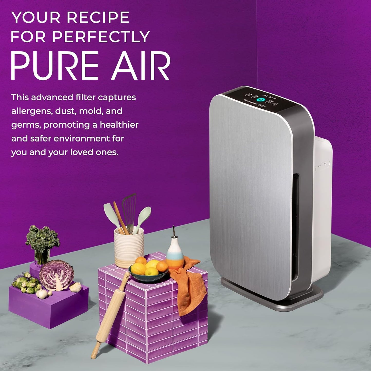 Breathe Easy with the Breathesmart Flex HEPA Air Purifier - Perfect for Bedrooms & Offices, Cleans 700 Sq. Ft. in Just 30 Minutes!