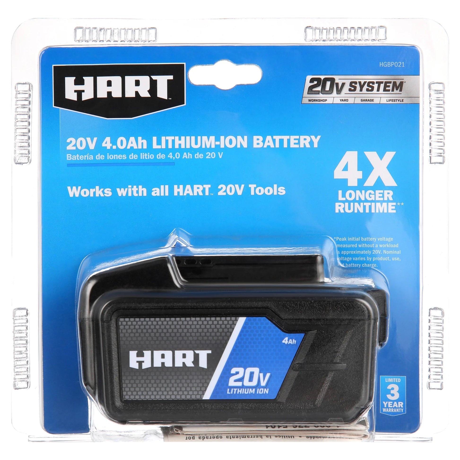 Power Up Your Projects with the HART 20V Lithium-Ion 4.0Ah Battery - Ultimate Compatibility and Performance!