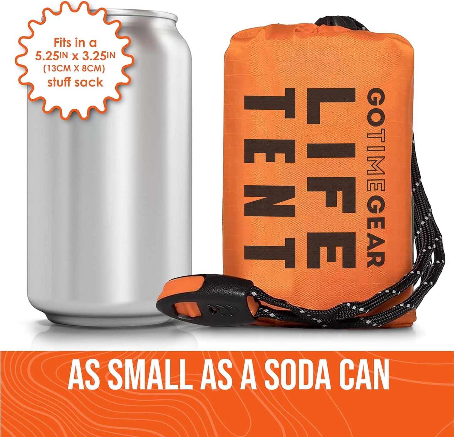 Ultimate Survival Life Tent: 2-Person Mylar Emergency Shelter with Paracord and Whistle for All-Weather Protection in Camping and Hiking Adventures