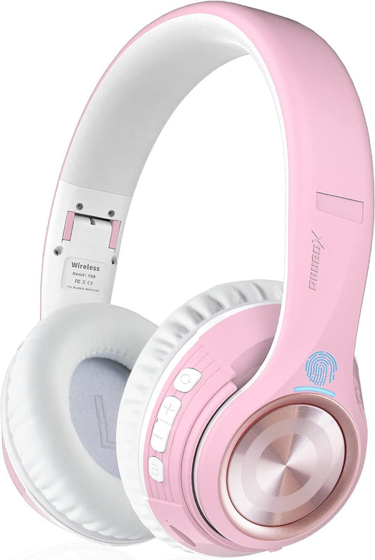 TX8 Bluetooth Headphones, over Ear Headphones, HIFI Stereo, with Touch Control and Mic, Soft Earmuffs/Foldable/Sd/Tf, 40H Playtime, for Travel/Tv/Music/Ofc/Gym/Game