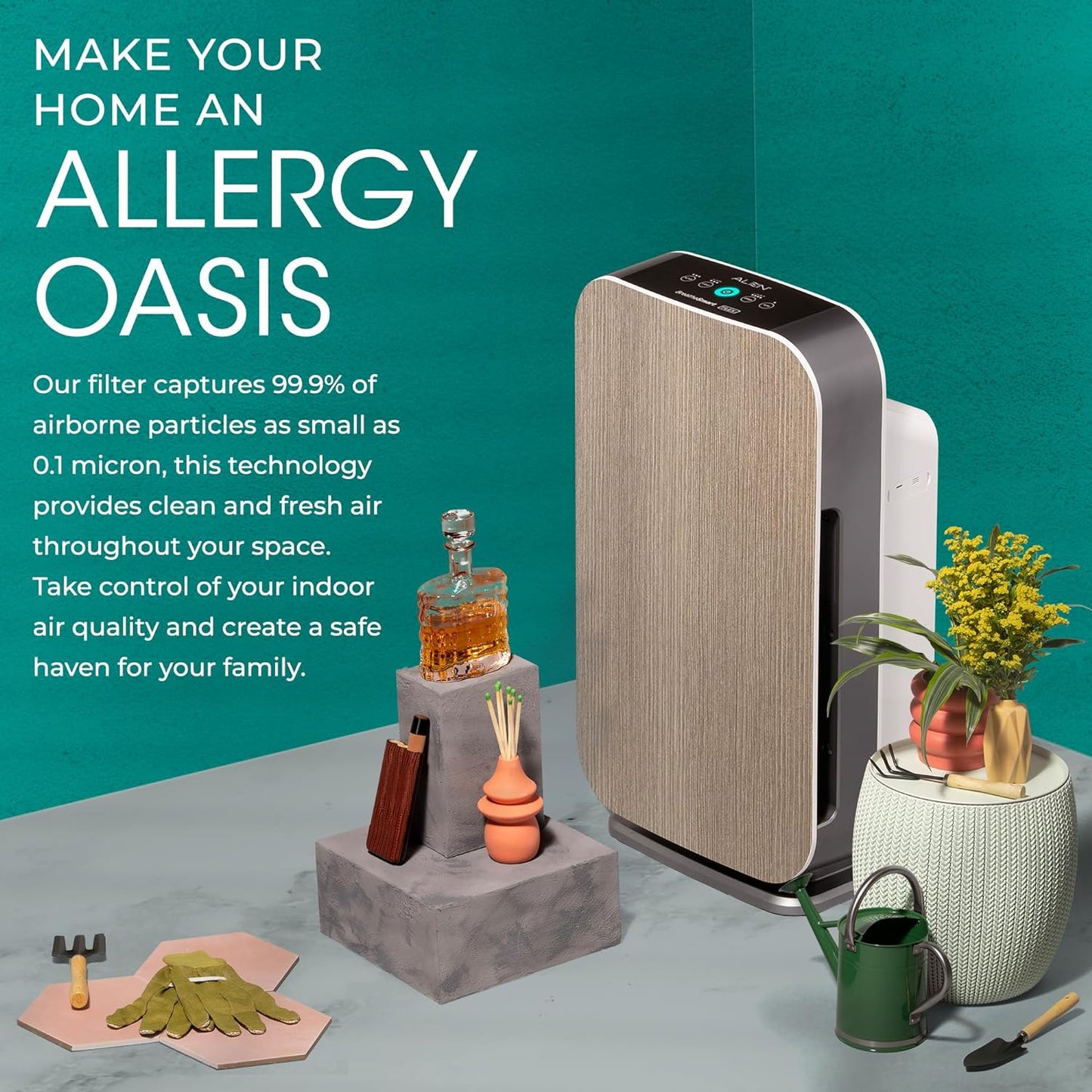 Breathe Easy with the Breathesmart Flex HEPA Air Purifier - Perfect for Bedrooms & Offices, Cleans 700 Sq. Ft. in Just 30 Minutes!