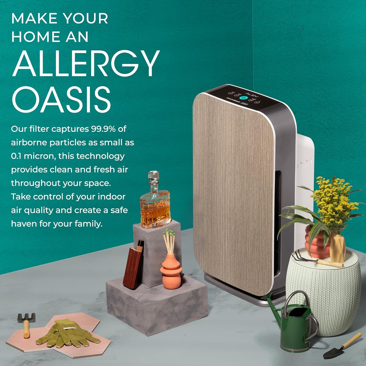 Breathe Easy with the Breathesmart Flex HEPA Air Purifier - Perfect for Bedrooms & Offices, Cleans 700 Sq. Ft. in Just 30 Minutes!