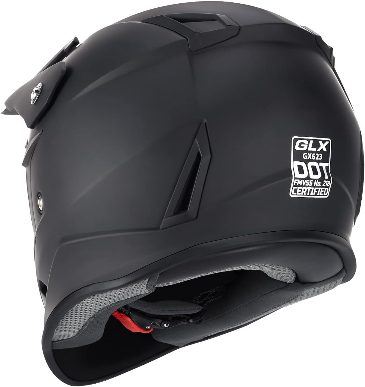 GX623 DOT Kids Youth ATV Off-Road Dirt Bike Motocross Motorcycle Full Face Helmet Combo Gloves Goggles for Boys & Girls (Matte Black, Large)