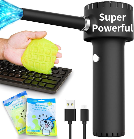 Revitalize Your Tech with Our Powerful Cordless Air Duster - 45000 RPM, Rechargeable & Portable! Perfect for Keyboard Cleaning!