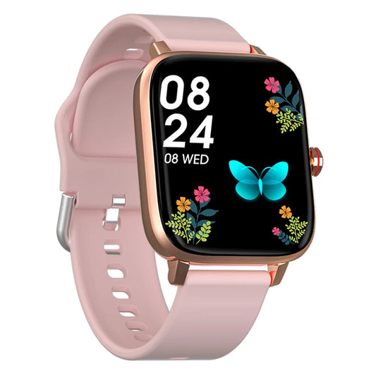 Smart Watch for Women, 1.69 Inch Smartwatch for Android/Ios, IP67 Waterproof Outdoor Fitness Tracker Smart Watches (Gold)
