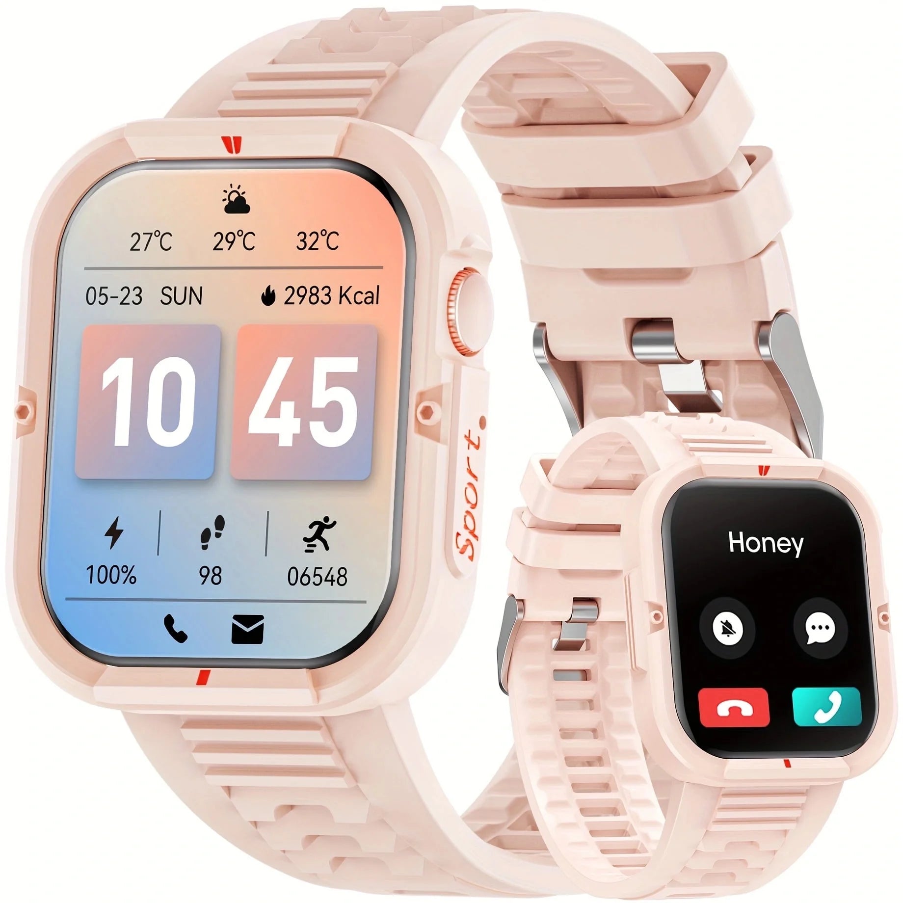 1.85 Inch Smart Watch for Women, Pink