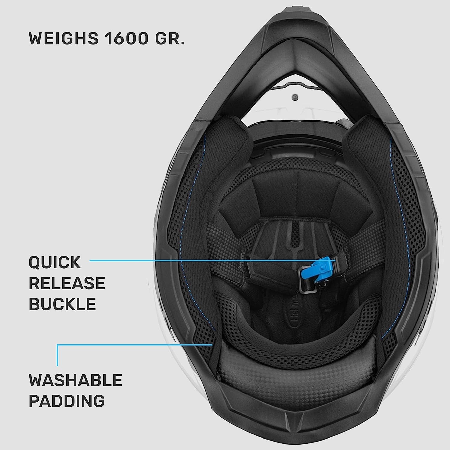Dual Sport Motorcycle Helmet Off-Road Helmets for Adults, Dual Visor Motorcycle Helmet - Full Face ATV UTV Helmet Dirt Bike Motocross Helmets DOT Approved