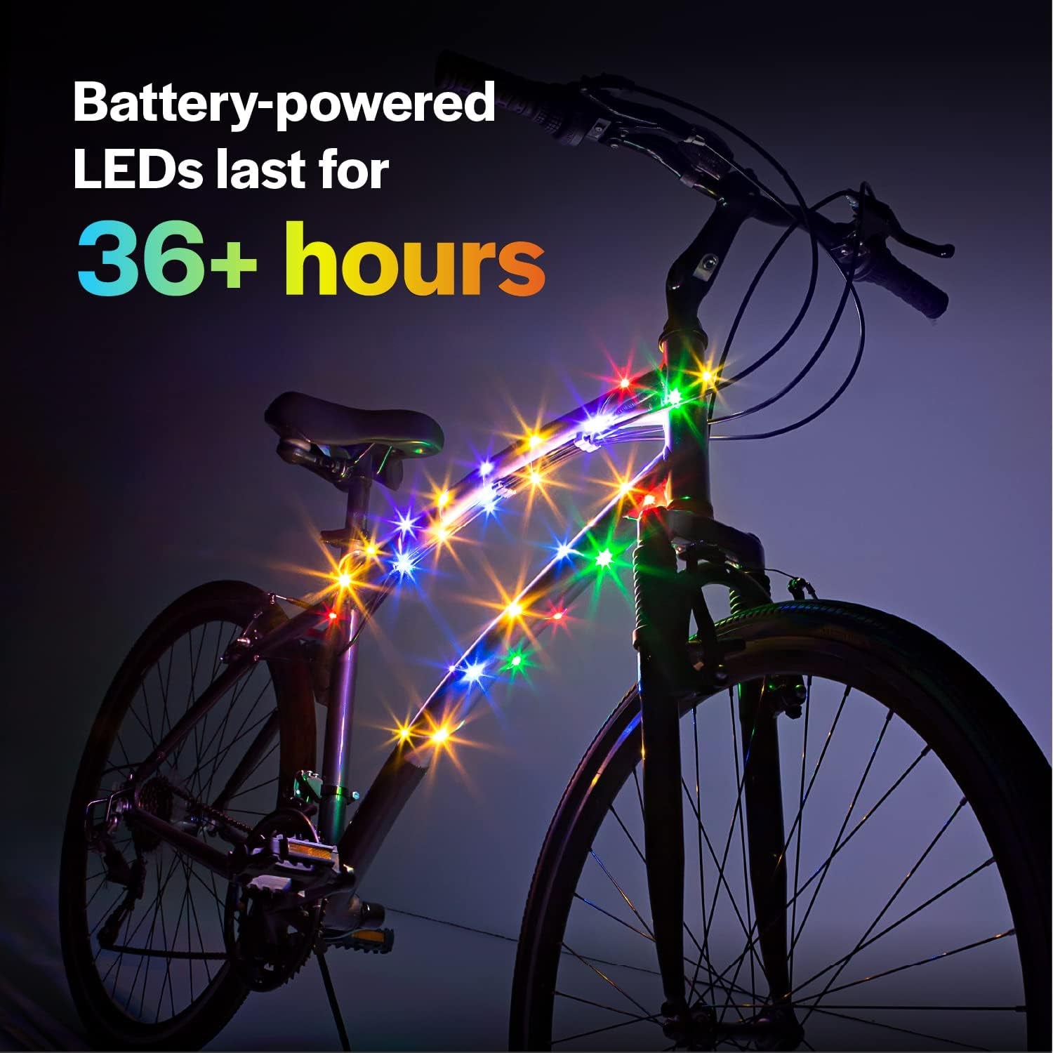 "Light Up Your Ride! 🚴‍♂️✨ Transform your bike with our Cosmic LED Frame Rope Light - 6.5ft of vibrant fun! Perfect for kids, teens, & adults. Stay safe & stylish on every adventure! 💡🌈 #BikeLife #LEDLights"