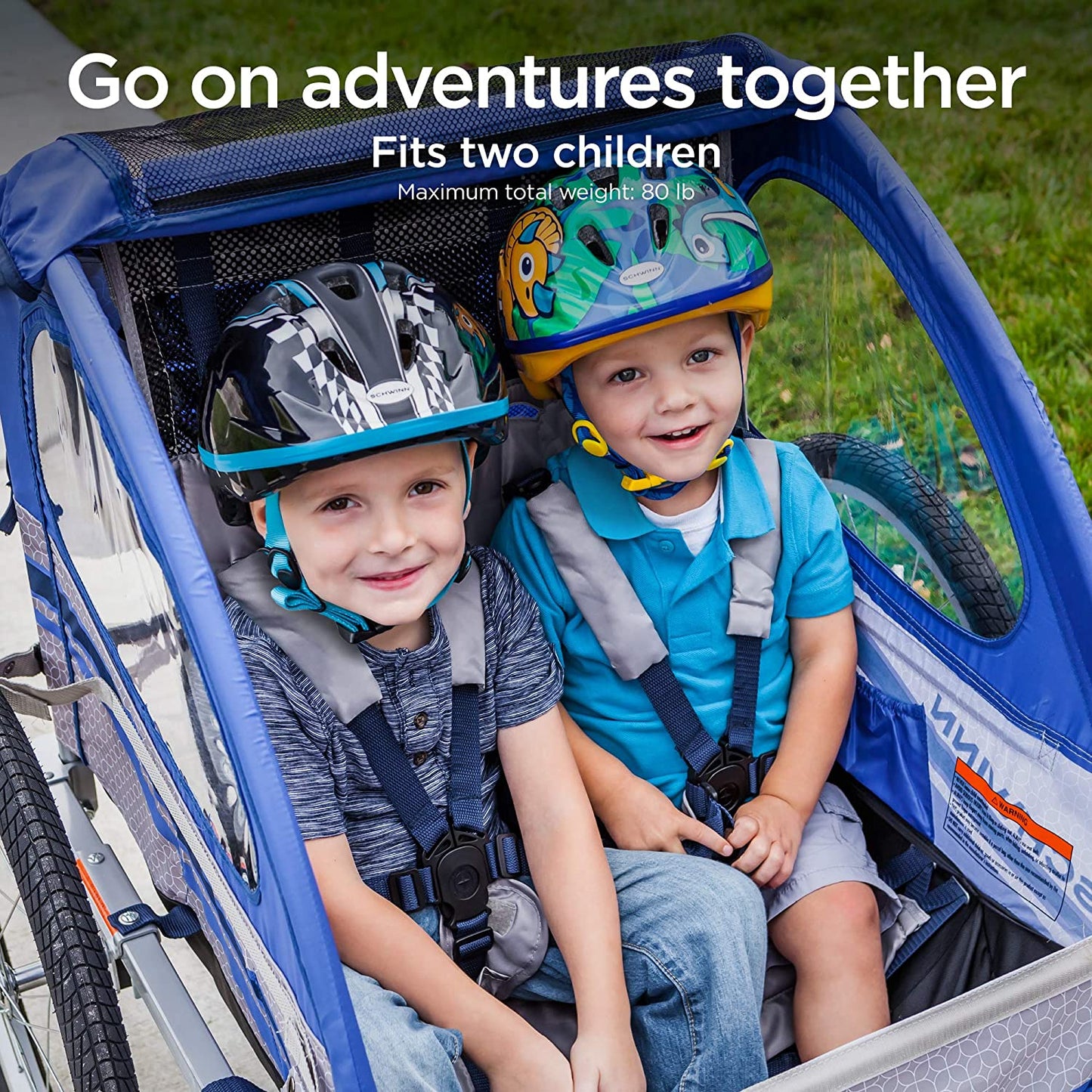 🌟 Ready for Adventure? 🚴‍♂️ Meet the Joyrider Echo & Trailblazer Child Bike Trailer!🛡️ Choose single or double seats, smooth rides with 16/20" air-filled tires! 🐞 Includes bug screen & weather shield! #FamilyFun #BikeAdventures