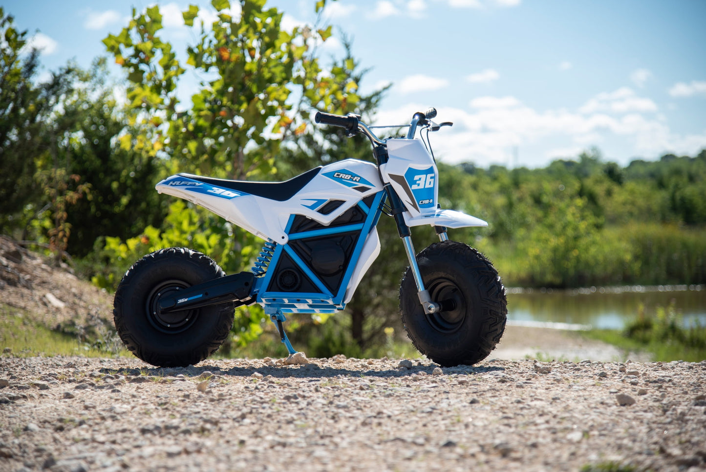 CR8-R 36-Volt Electric Mini Bike, White